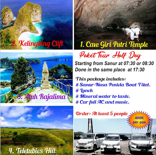 Paket Transport Tours Nusa Penida full day half day