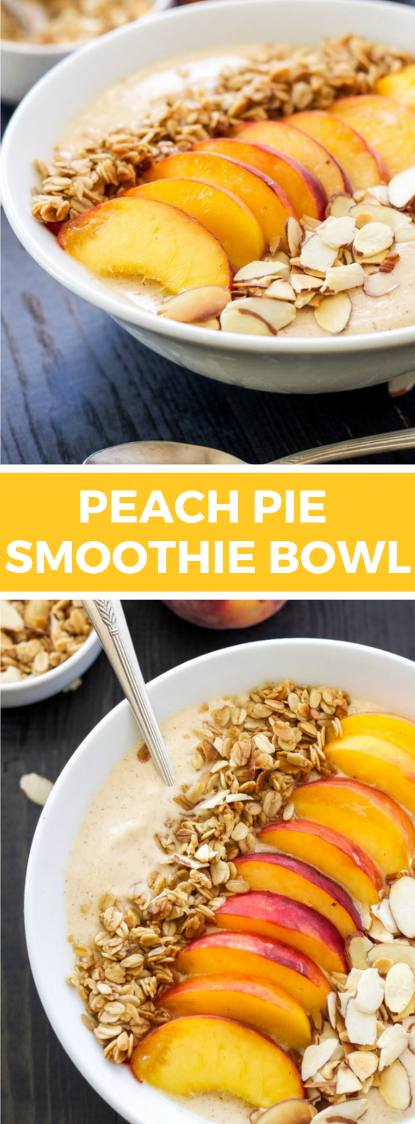 PEACH PIE SMOOTHIE BOWL #healthydiet #breakfast