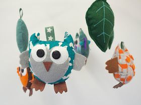 Owls hanging nursery mobile by welaughindoors