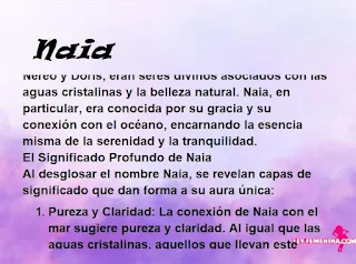 ▷ Significado del nombre Naia