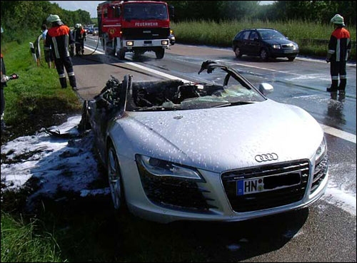 Audi R8 Crashed