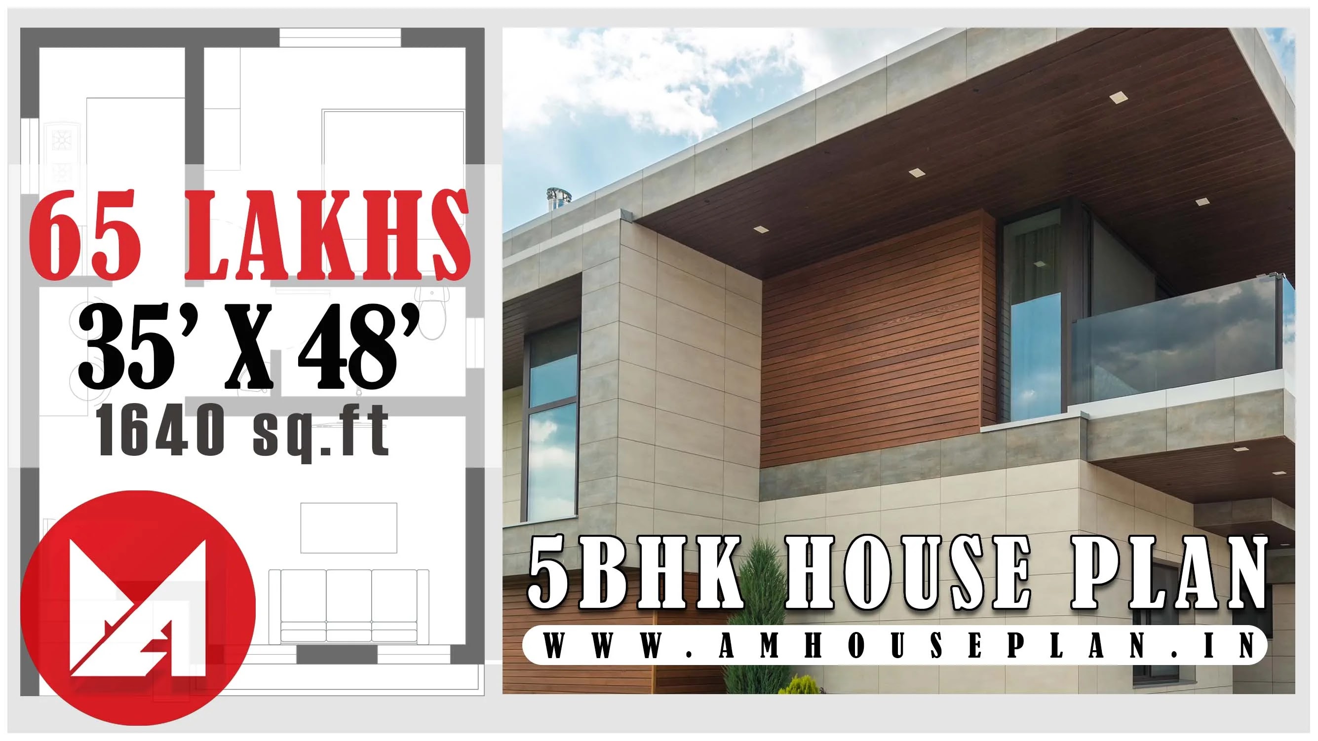 35 x 48 House Plan Design Bangalore Style 5BHK