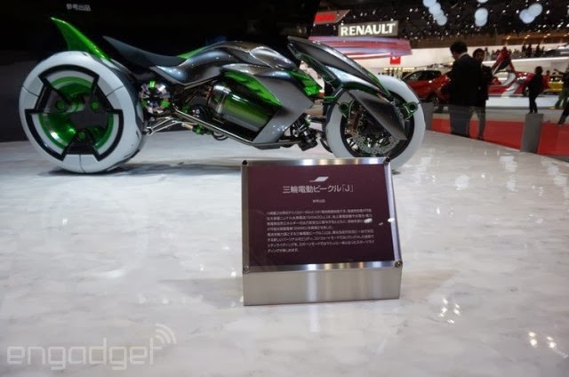 Gambar Motor Kawasaki J "Radical Cyberpunk Anime"