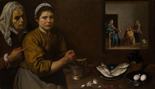 D. Velázquez, Cristo en casa de Marta y María (1618)