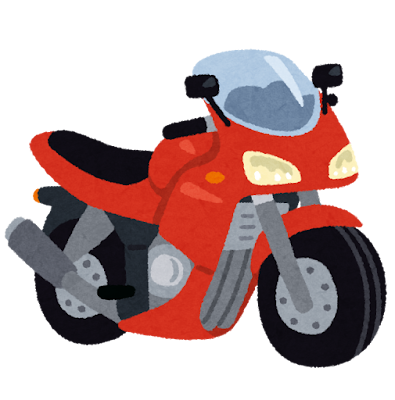 カウルのついたバイクのイラスト