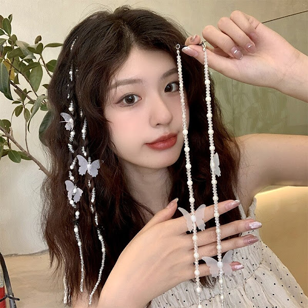 Princess Crystal Butterfly Braided Hair Chain Clips Purchase on Amazon & Aliexpress
