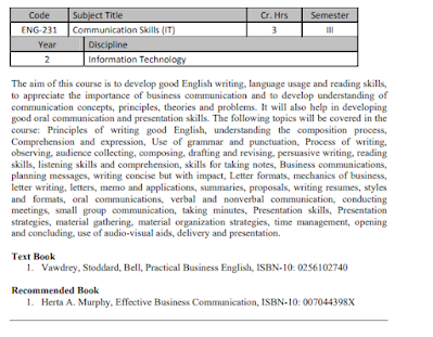 ENG‐231 | Communication Skills (IT):