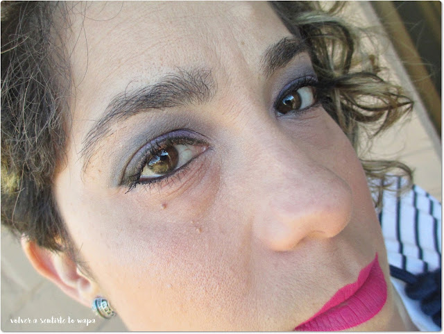 Maquillaje primaveral en morado y fuxia