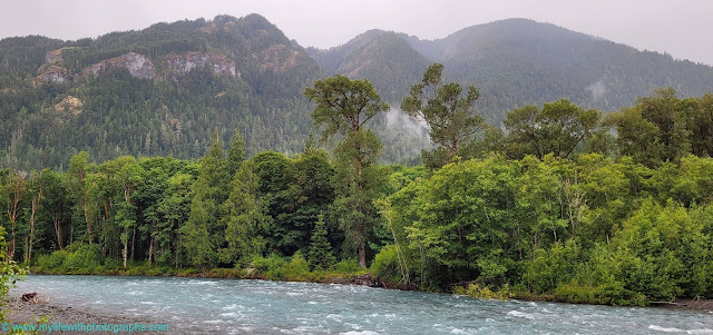 Mountain view and the Elwha River