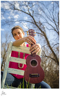 Rustic Outdoor portrait session with ukelele