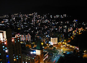 city with lights on Diwali