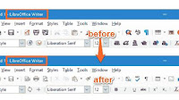 LibreOffice con lo stesso aspetto e Menù di Microsoft Office
