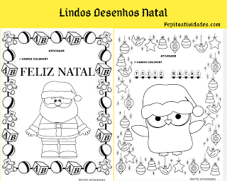 Lindos desenhos de natal para colorir e imprimir grátis