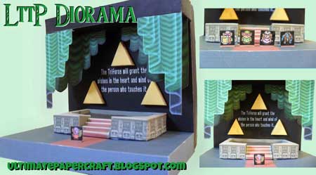 Legend of Zelda A Link to the Past Papercraft Diorama