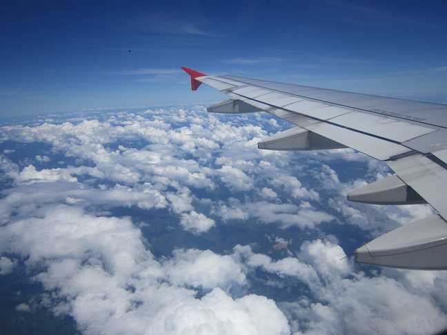 Cantik betul pemandangan awan   kapal terbang