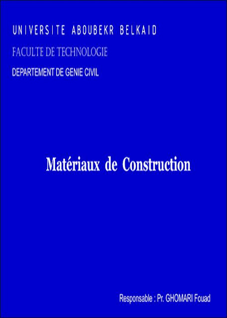 Matériaux de constructionles méthodes de formulation du béton