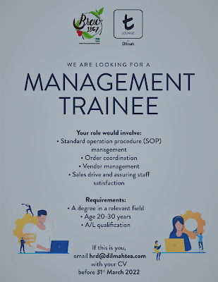 Management trainee vacancy at Dilmah