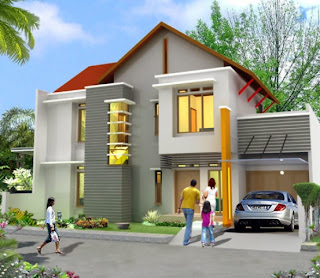 desain teras rumah minimalis 2 lantai