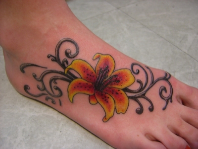 Foot Flower Tattoos