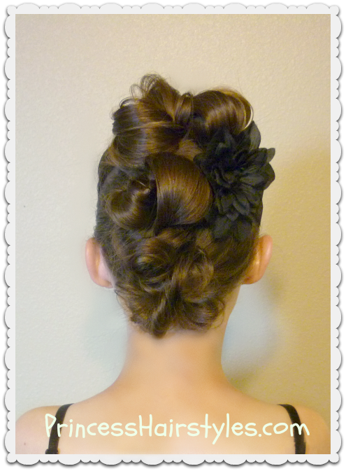 Messy Bun Faux Hawk For Long Hair - Hairstyles For Girls 