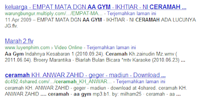 Aa gym dengan fomat flv pada pencarian google ketikkan ceramah aa gym 