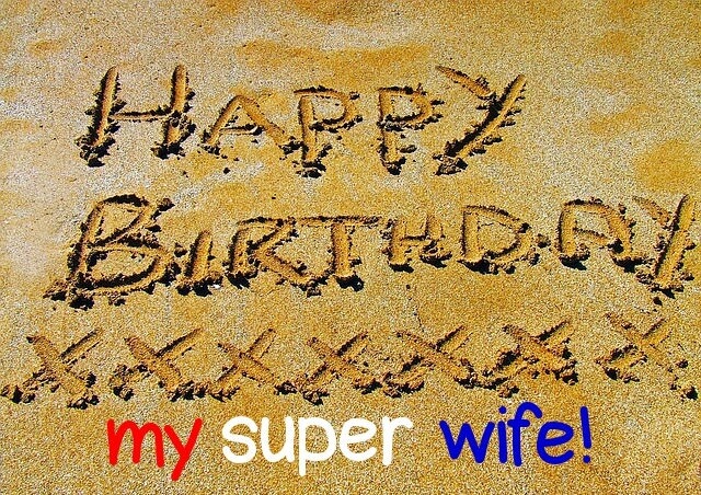 happy birthday wishes for wife nature beach sand