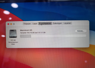 Laptop MacBook Air A1466 13inch 1.8GHz Core i5 RAM 8/128 Seken Mulus Normal