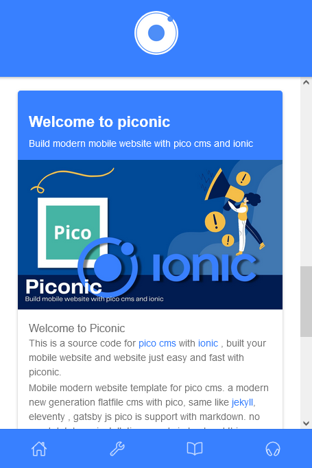 Buat Mobile website dan android app dengan piconic