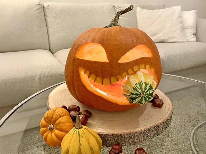 Hungriga Halloween-pumpan