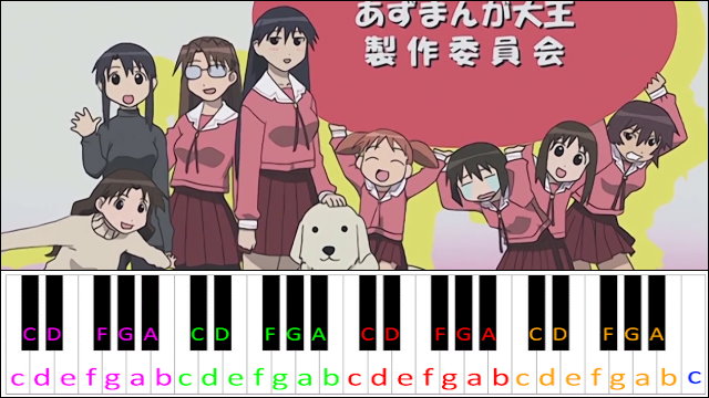 Soramimi Cake (Azumanga Daioh OP 1) Piano / Keyboard Easy Letter Notes for Beginners