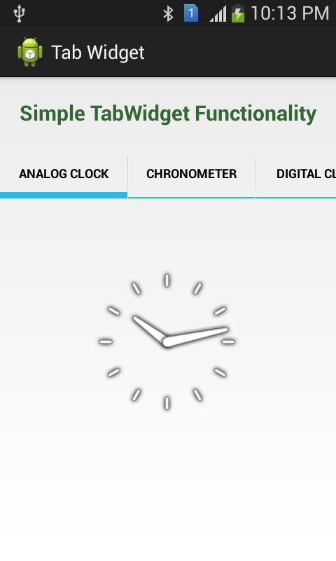  TabWidget HorizontalScrollView