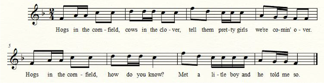 Hogs in the cornfield: A fun song for your music lessons, for tika-ti and high do!