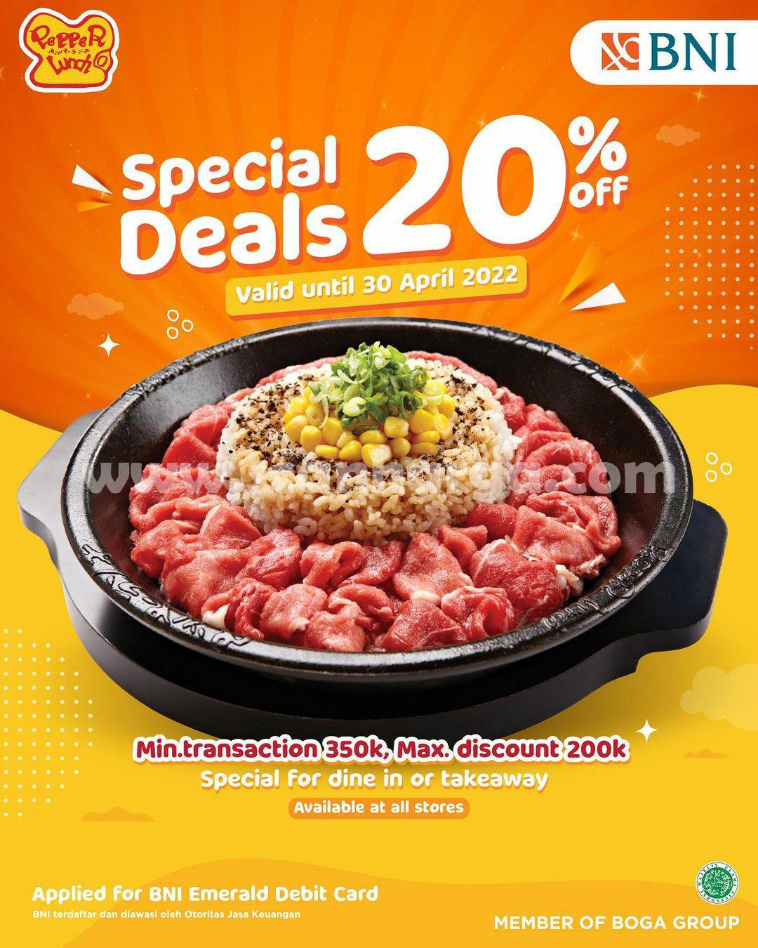 Pepper Lunch Promo Special Deals Disc 20% With BNI Debit Card