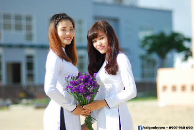 Tao dang chup anh ky yeu voi ao dai HCM