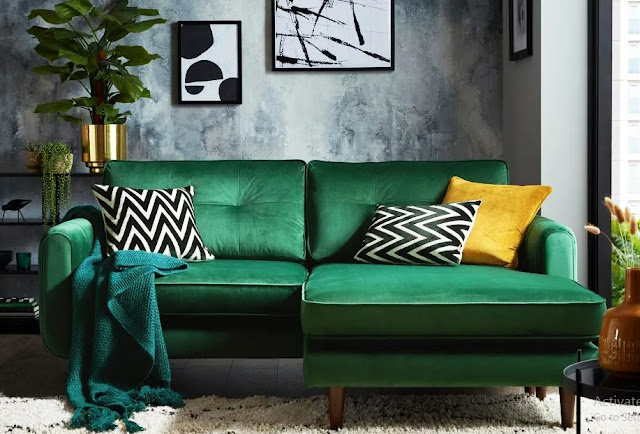 emerald green sofa living room ideas