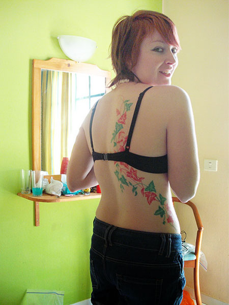 rose vine tattoo. vine tattoo designs. beautiful