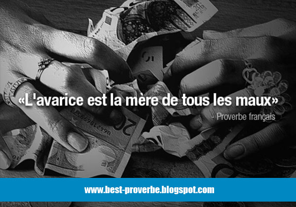 Proverbe L’avarice