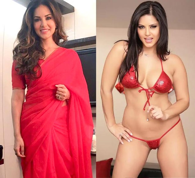 Sunny Leone - saree vs bikini - 1.