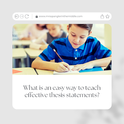 Use this tried and true method to teach your middle school students to write thesis statements!