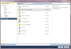 Add New Item ADO.NET Entity Data Model
