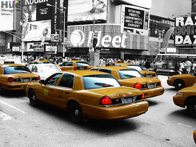 yellow New York Cabs