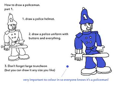 Talent Free: Drawing tutorials. How to draw a policeman. Part 1.