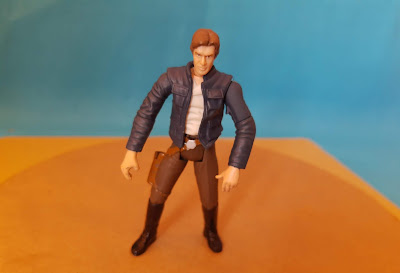 (vendido) Boneco Figura de ação articulada em 5 pontos do Han Solo jaqueta  Azul Star wars / guerra nas estrelas LFL 2000  Hasbro  10cm R$ 27,00
