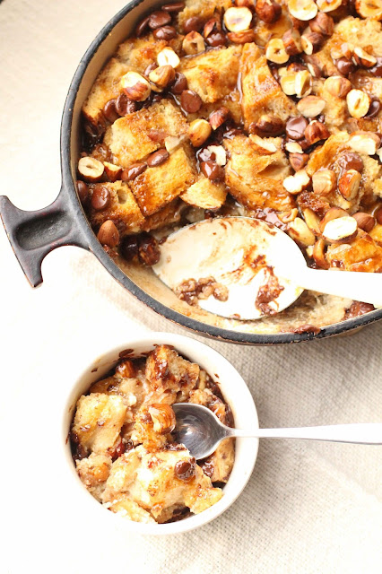 bread pudding choco-noisettes