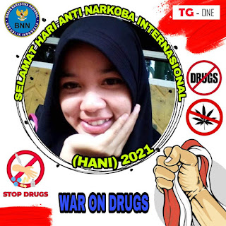 Twibbon atau Bingkai Foto Hari Anti Narkotika Internasional (HANI) Tahun 2021