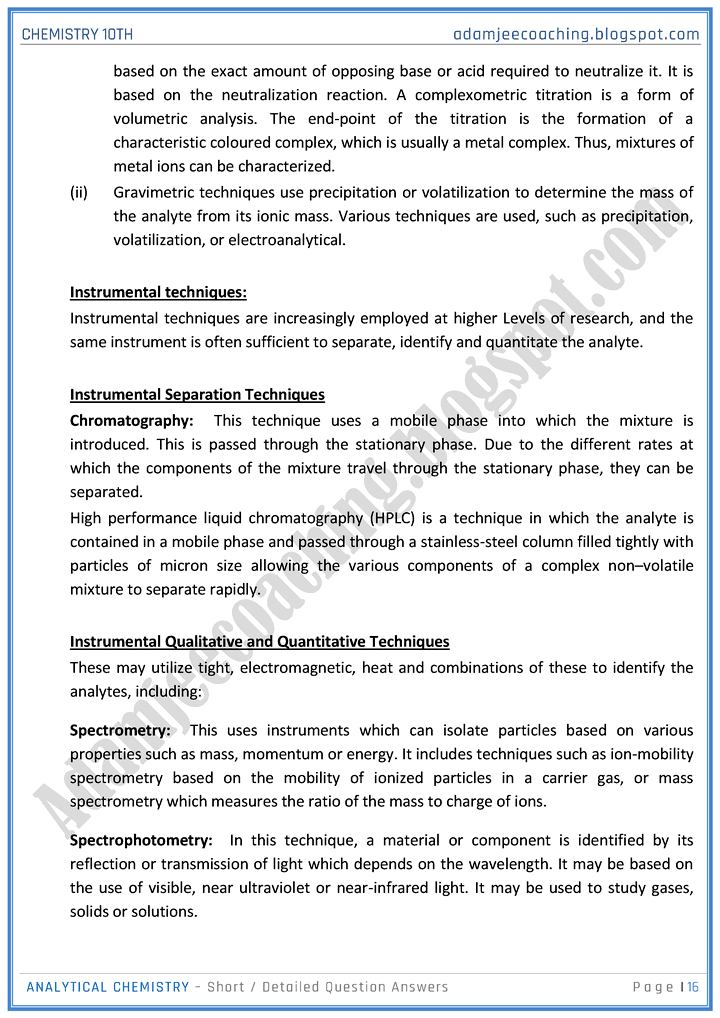 analytical-chemistry-short-and-detailed-question-answers-chemistry-10th