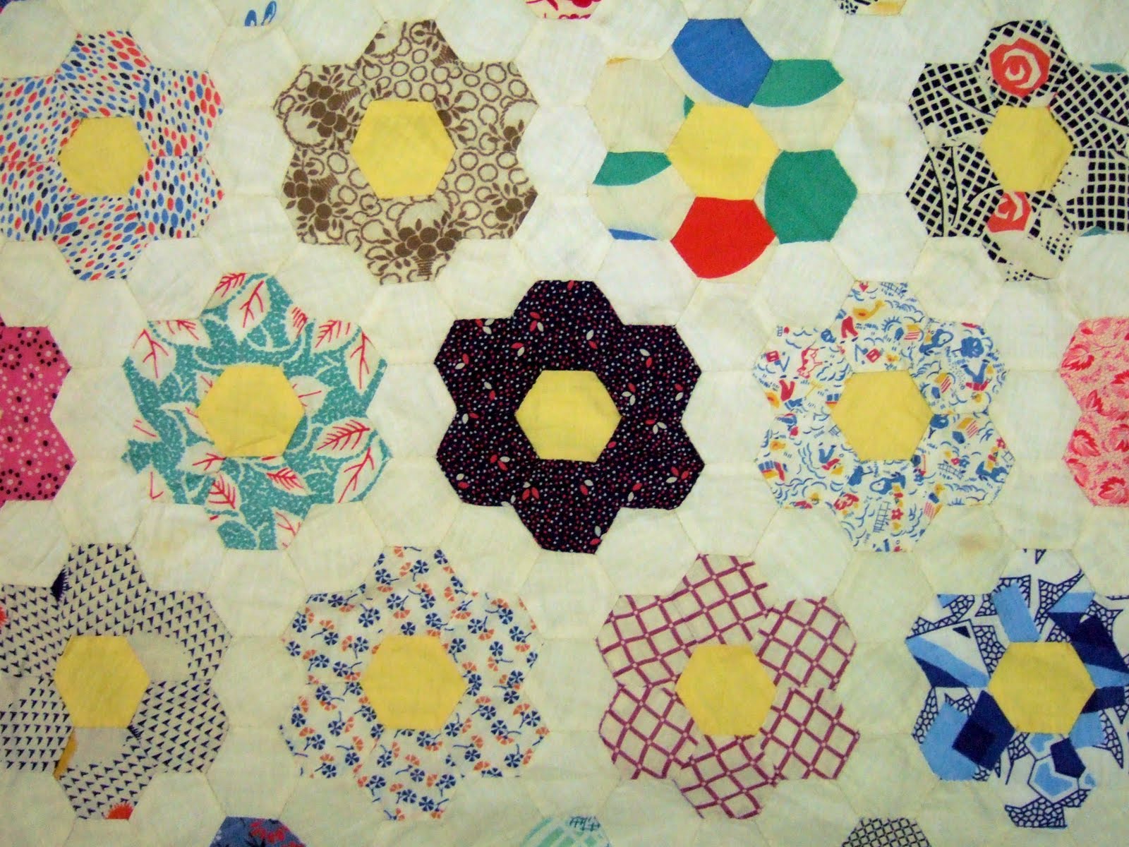 across a grandmother s flower garden quilt or quilt top