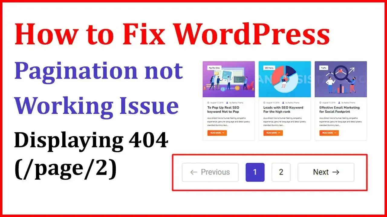 Wordpress pagination 404 not found issue