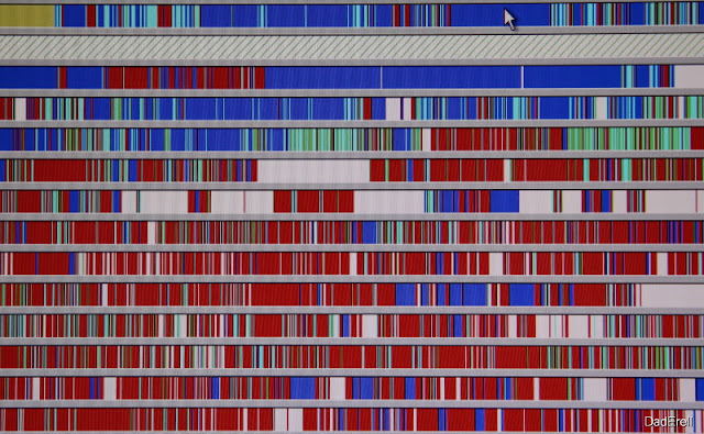 Ecran de défragmentation de disque sous Windows 2000