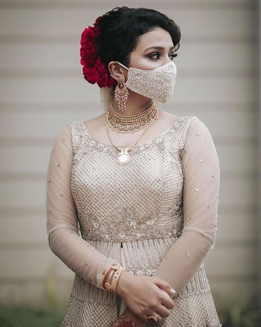 Trendy Fashion Bridal face mask Ideas Design at Wedding - WallpaperDPs